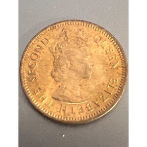 1955 Cyprus Three Mils Coin Queen Elizabeth II Copper Collectible